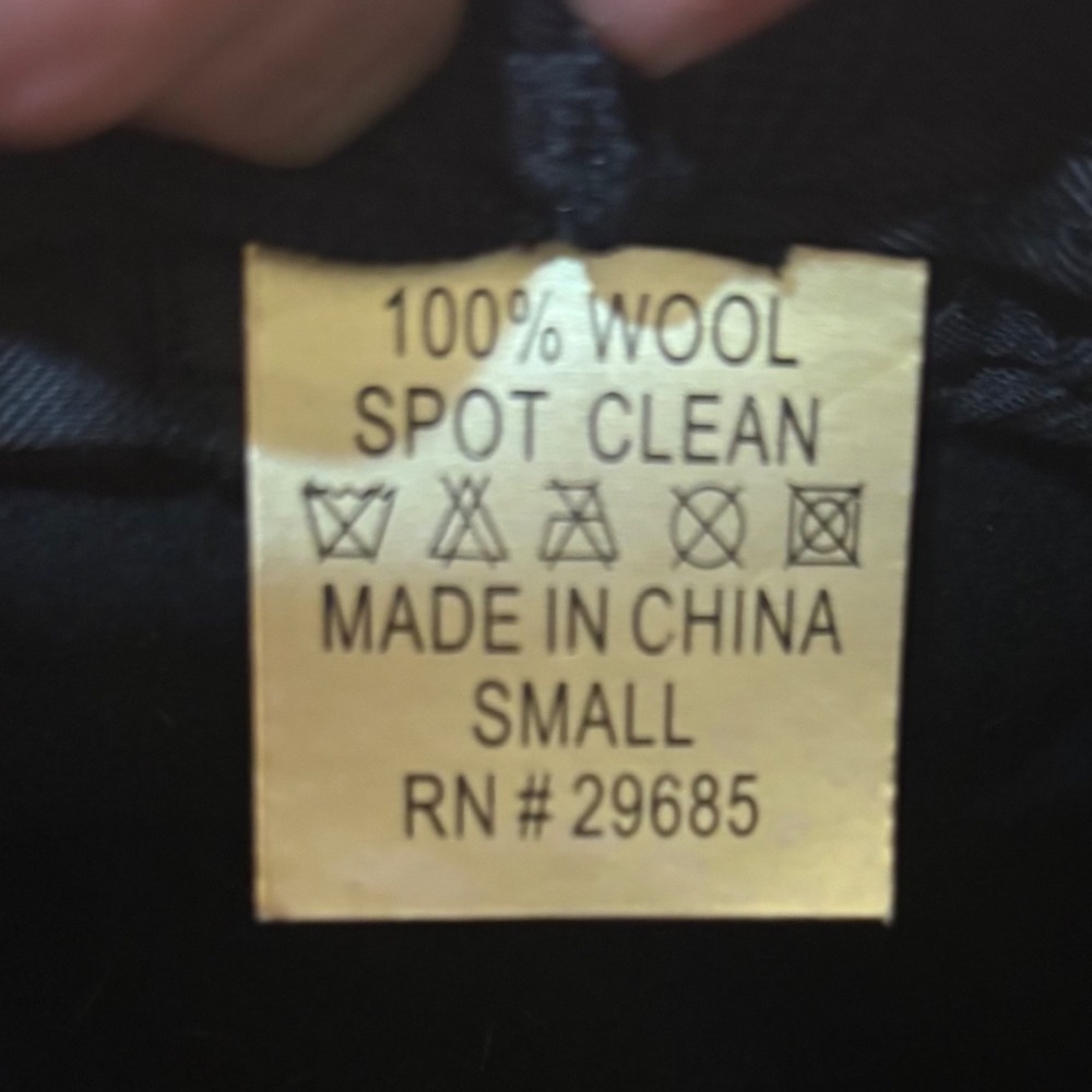 Pendleton Black Wool Fedora Hat Small Leather Ban… - image 6